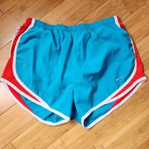 Nike Dri Fit Running Shorts Womens Medium Athletic Blue 4in Inseam EUC